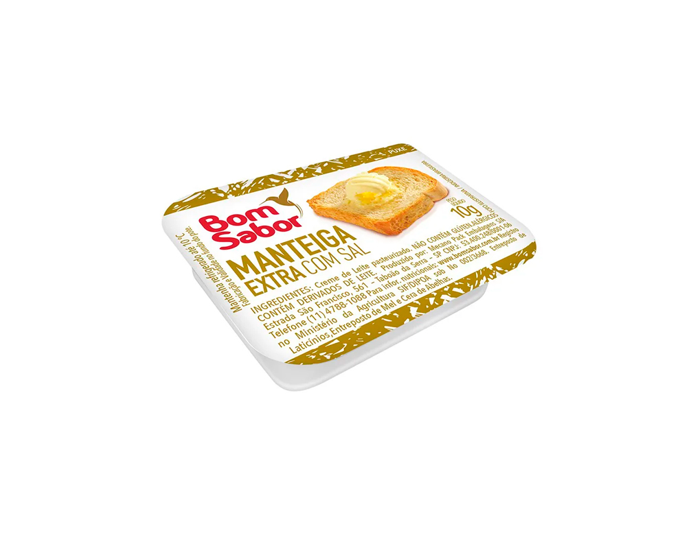 MANTEIGA SACHÊ COM SAL BOM SABOR 10 G  (CX 144 UN)